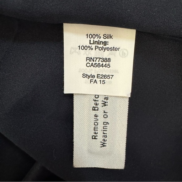 Madewell Skyline Silk Mini Skirt Geometric Blue Black Print Size 10 NEW - Picture 8 of 8